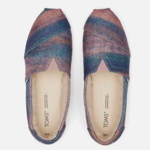 Toms Alpargata Casual Warm Lined Faux Fur Slip On Ombre Shoes Cloudy Pink